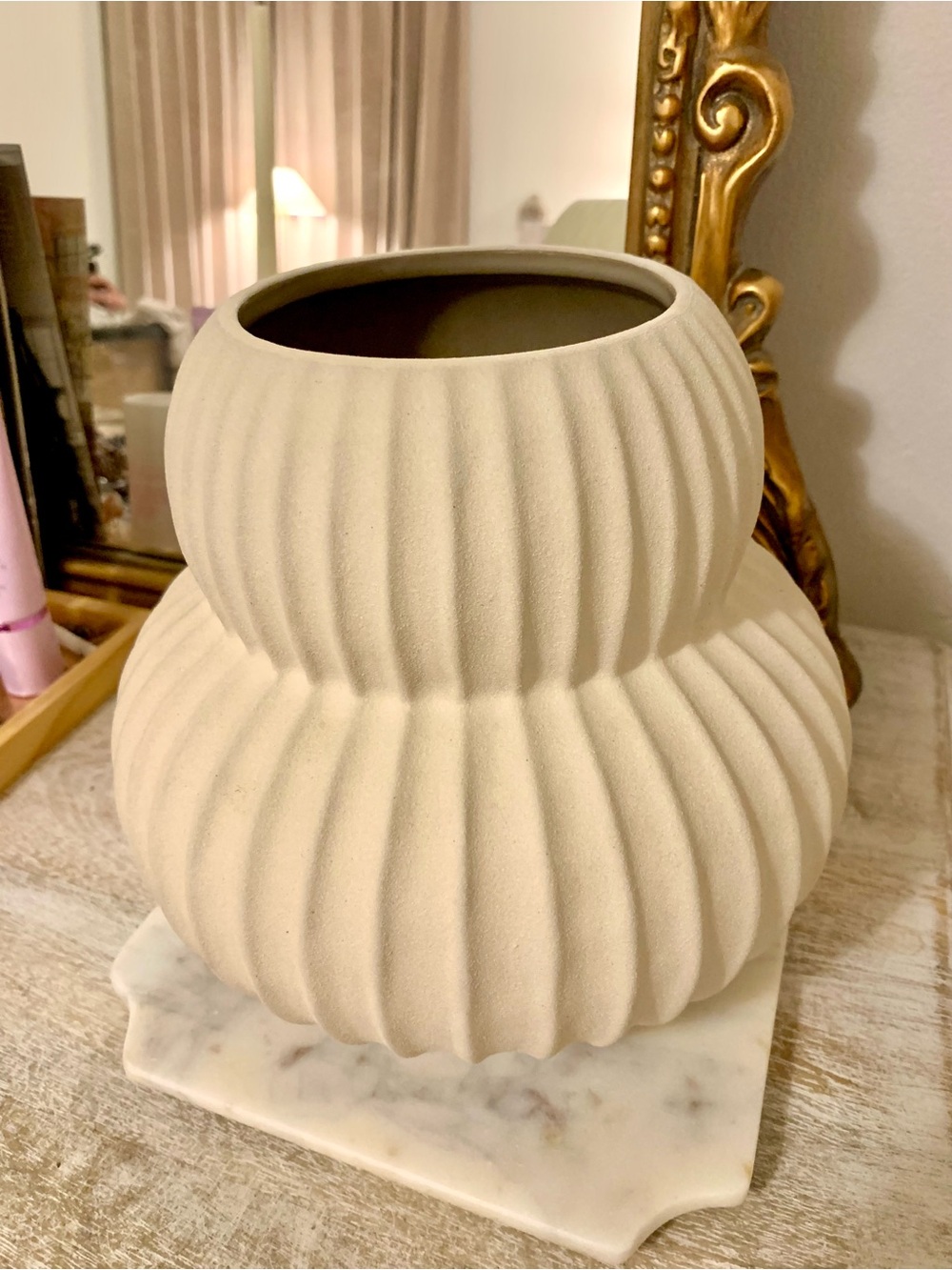 NEW Ceramic Sandy Glaze Vase - Threshold designed with Studio McGee